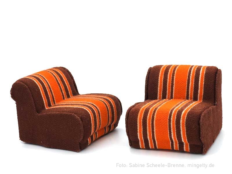 Schaumstoffsessel mit Streifen